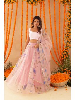 DEASHA INDIA - Maanya Pink Organza Lehenga Set