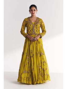 STUDIO BAGECHAA - Kairi Lime Green Lehenga Set