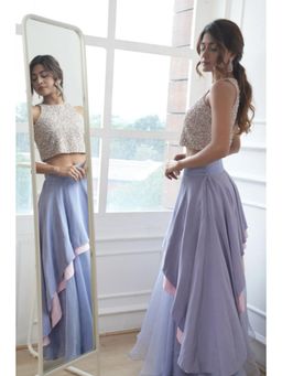 Rukinder Kumar - Sequenced Top and Layered Skirt