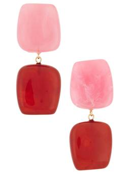 8 Other Reasons - Color Blocked Women's Resin Shaped Drop Earrings Multi-Color