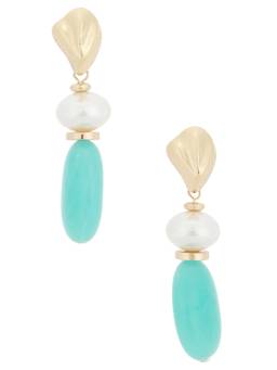 8 Other Reasons - Elegant Women's Pearl Beaded Drop Earrings Gold