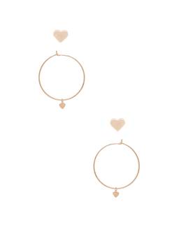 8 Other Reasons - Long Flowing Tassels Women's Gold-Tone Fringe Hoop Earrings Gold