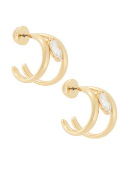Ettika - Orbit Women's Crystal Hoop Earrings Gold