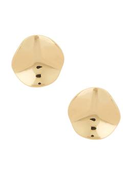 Ettika - Molten Disc Women's Gold-Plated Brass Stud Earrings Gold