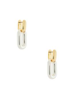 Jenny Bird - Puffy Detachable Link Women's Two-Tone Drop Earrings Gold