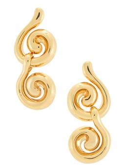 Jenny Bird - Swirled Women's Lightweight Drop Earrings Gold