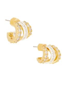 MIRANDA FRYE - Sabrina Women's Stoned Huggie Earrings Gold