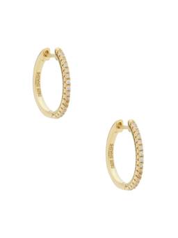 SHASHI - Diamond Women's Crystal-Studded Hinge Hoop Earrings Gold