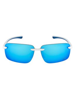 Royal Enfield - Men Rectangular Rimless Blue Lens Sunglasses (63)