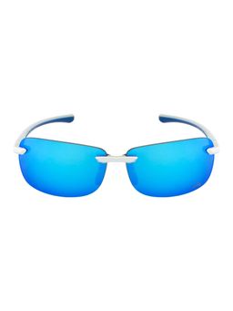 Royal Enfield - Men Rectangular Rimless Blue Lens Sunglasses (63)
