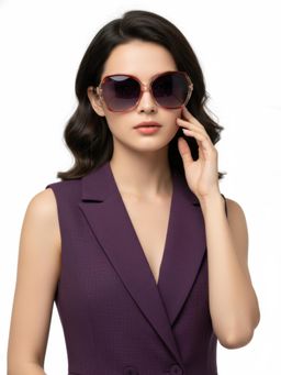 HASHTAG EYEWEAR - Women Grey Lens UV Protected & Polarized Sunglasses (52)