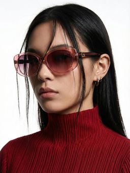 HASHTAG EYEWEAR - Women Grey Lens UV Protected & Polarized Sunglasses (55)