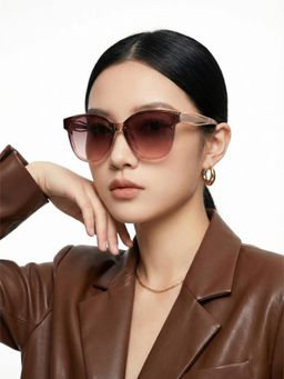 HASHTAG EYEWEAR - Women Green Lens UV Protected Sunglasses (66)