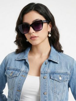 HASHTAG EYEWEAR - Women Purple Lens UV Protected Sunglasses (67)