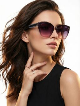 HASHTAG EYEWEAR - Women Pink Lens UV Protected Sunglasses (67)