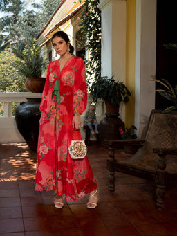 Paulmi & Harsh - Romantic Floral Maxi Dress (Set of 2)