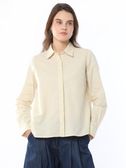 Gazillion - Falcon Beige Linen Formal Shirt