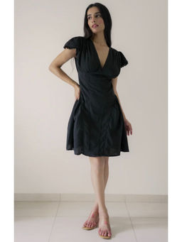 Branche - Black Dobby Mini Dress
