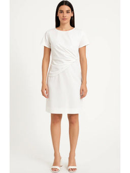 Branche - The Draped Knotted Mini Dress a Off-White Elegance