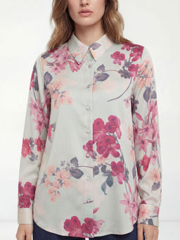 Cover Story - Mint Green Printed Shirt