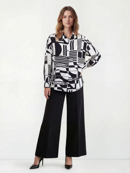 Cover Story - Black and White Printed shirt