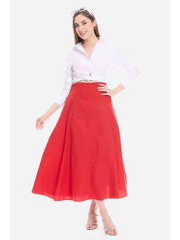 Virgio - Cotton Shirt With Placement Embroidered for Women