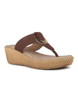 Inc.5 - Women Brown Party Wear Solid Open Toe Wedges