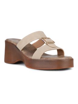 Inc.5 - Women Beige Party Wear Solid Open Toe Sandal Heels