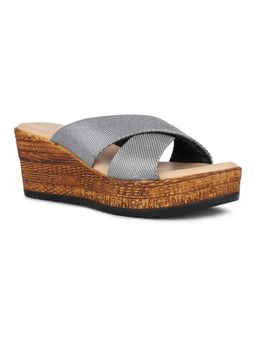 Inc.5 - Women Grey Party Wear Solid Open Toe Wedges