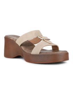 Inc.5 - Women Beige Party Wear Solid Open Toe Sandal Heels