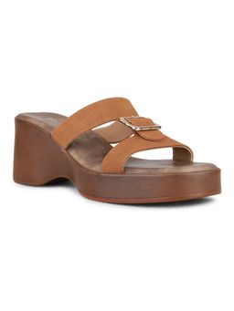 Inc.5 - Women Tan Party Wear Solid Open Toe Sandal Heels