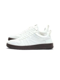 Rare Rabbit - Men Bane Primary White Micro Leather Sneaker