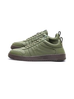 Rare Rabbit - Men Bane Primary Olive Micro Leather Sneaker