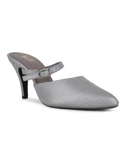 Inc.5 - Women Grey Party Wear Solid Pointed Toe Mules