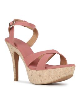 Inc.5 - Women Pink Party Wear Solid Open Toe Sandal Heels