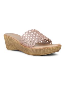 Inc.5 - Women Rose Gold Party Wear Solid Open Toe Wedges