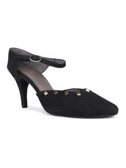 Inc.5 - Women Black Party Wear Embellished Pointed Toe Sandal Heels