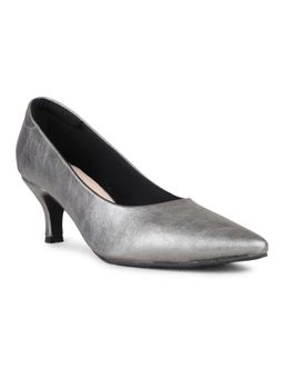 Inc.5 - Women Grey Party Wear Solid Pointed Toe Pumps