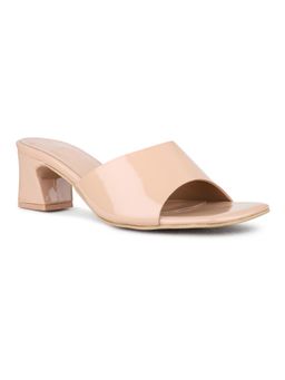 Inc.5 - Women Pink Party Wear Solid Square Toe Block Sandal Heels