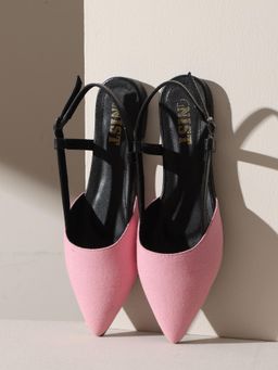GNIST - Structured Denim Pink Sandals