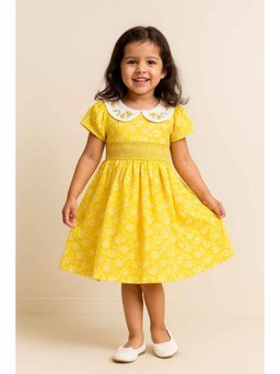 Lagorii - Yellow Printed Flared Dress