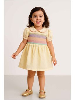 Lagorii - Cream Embroidered Flared Dress