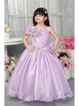 Lagorii - Lavender Solid Flared Gown