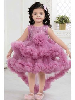 Lagorii - Pink Embellished Flared Dress