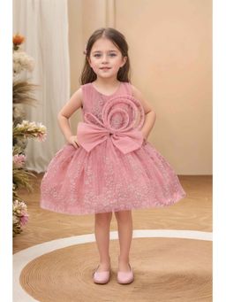 Lagorii - Peach Embellished Flared Dress