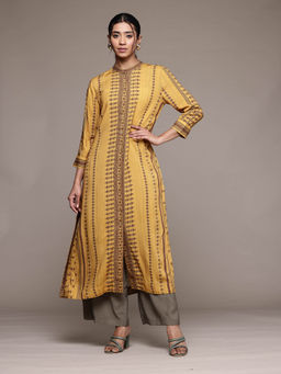 Ritu Kumar - Mustard Essential Bhuj Kurta