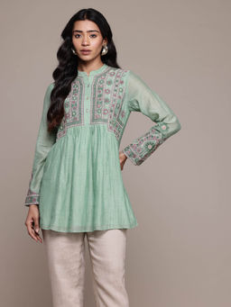 Ritu Kumar - Green Dharohar Embroidered Tunic