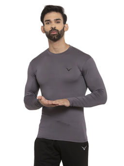 INVINCIBLE - Grey Mens Slim Fit T-Shirt