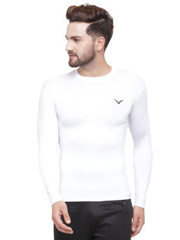 INVINCIBLE - White Mens Slim Fit T-Shirt