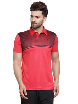 INVINCIBLE - Red Mens Classic Team Polo T-Shirt